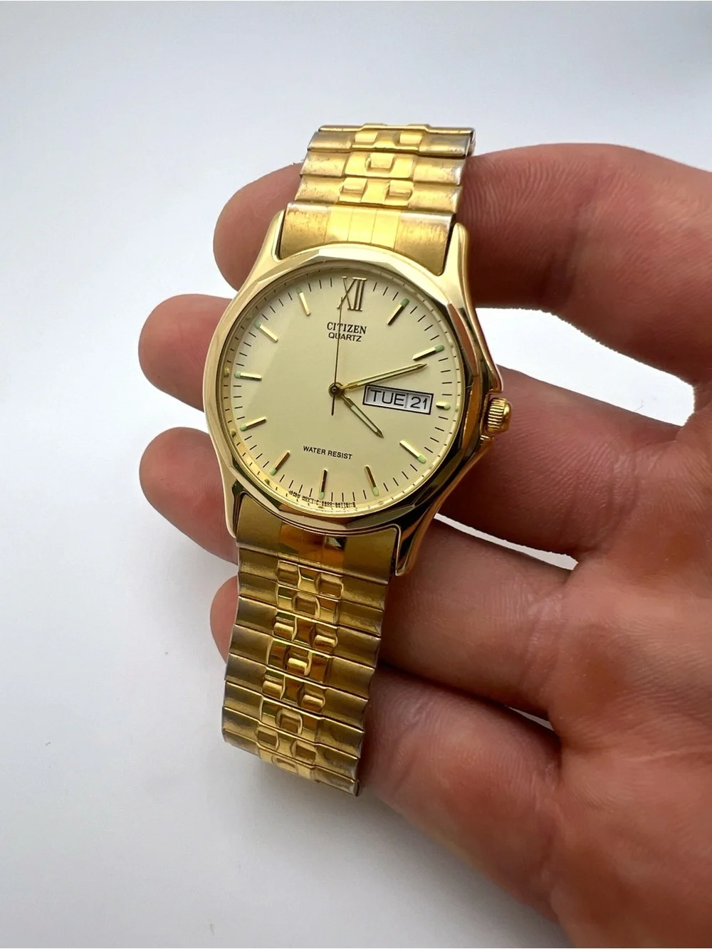 Citizen Gold Tone Watch with Champagne Dial